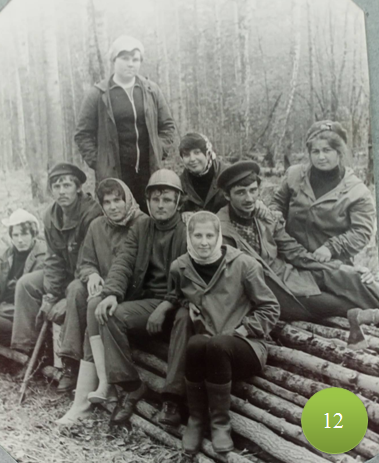 12. группа 85лс на практике на лесосеке